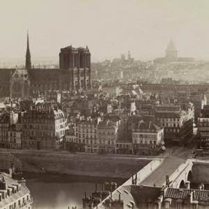 Panorama de Paris, pris de la Tour Saint-Jacques en 1861, par Charles Soulier (1840-1875), Library of Congress, Washington DC, États-Unis. #paris #city #panorama #old #photograph